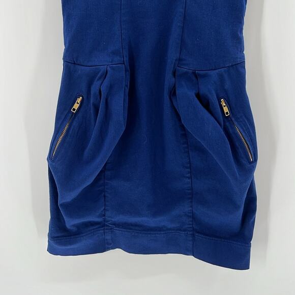 Preen by Thornton Bregazzi Knee Length Dress with pockets - Navy - Medium - Picture 3 of 7
